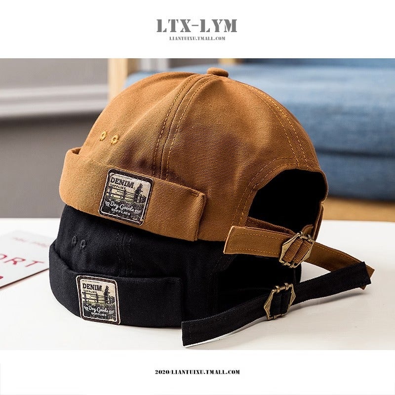 Japanese Style British Vintage Melon Leather Hat Men'S Four Seasons Hip Hop Korean Style Beret Street Hipster Brimless Landlord Hat Women - Image 3