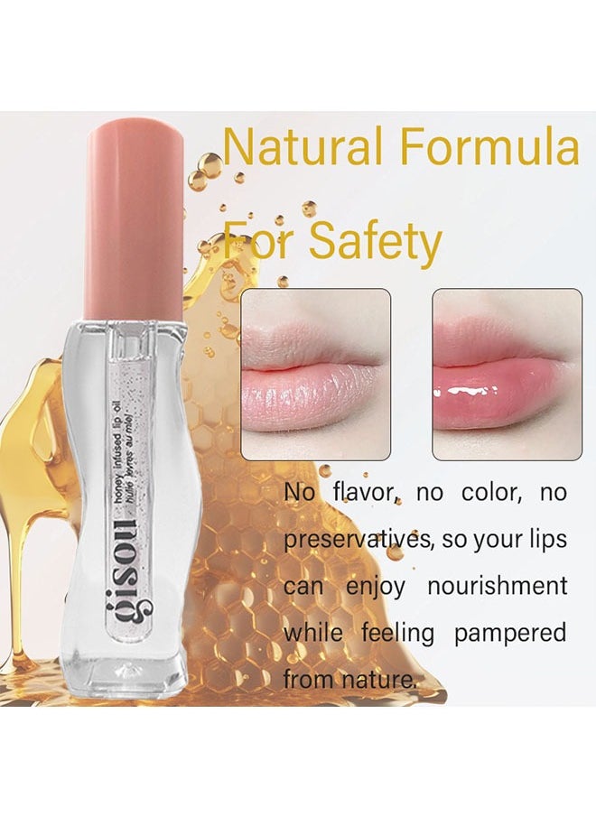 Gisou Honey Infused Hydrating Lip Oil, Prevent Lip Dryness and Cracking, Natural Formula, Coconut, Clear, 3ml  - Image 5