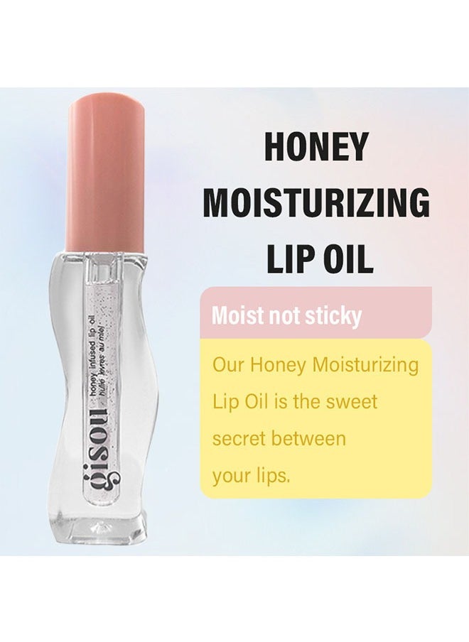 Gisou Honey Infused Hydrating Lip Oil, Prevent Lip Dryness and Cracking, Natural Formula, Coconut, Clear, 3ml  - Image 4