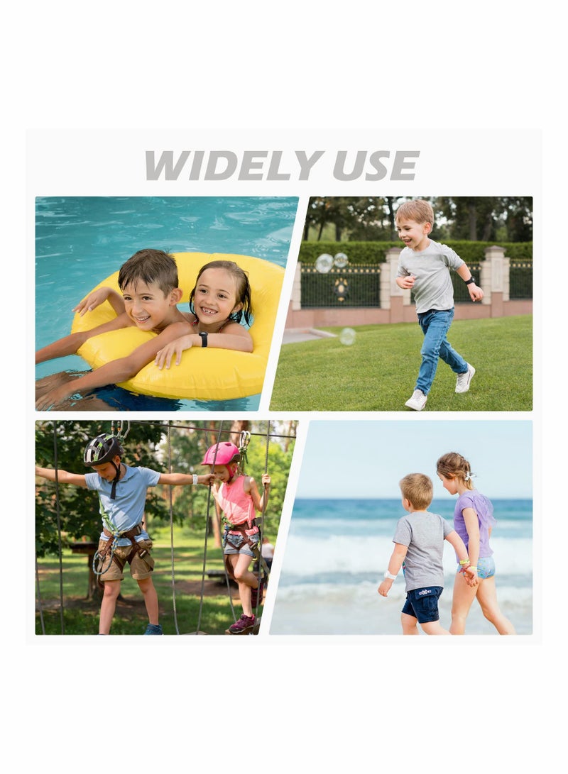 Airtag Wristbands for Kids Soft Silicone Airtag Bracelet Lightweight Waterproof Band Compatible with Apple Airtag Watch Band for Children and Toddler 2 Pcs - Image 2