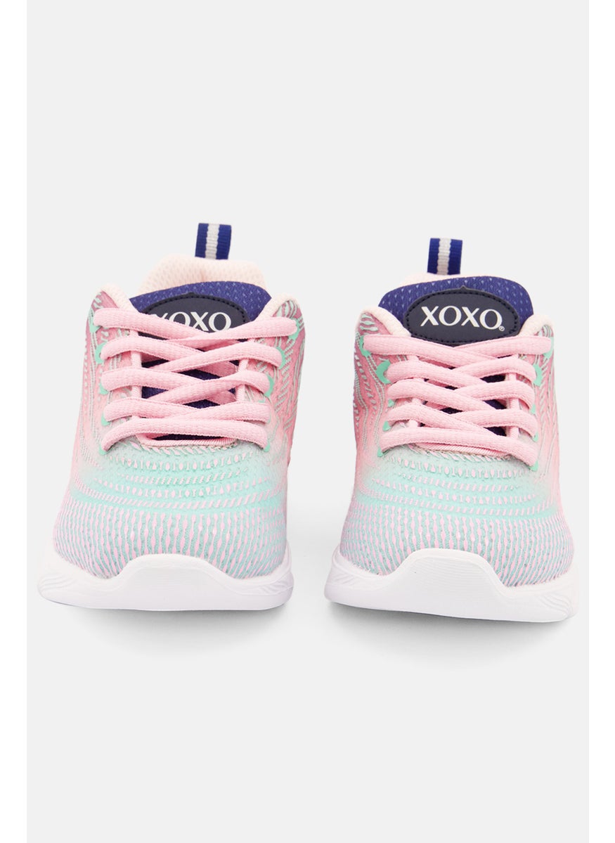 XOXO - Kids Girl Prowess Lace Up Casual Shoes, Pink - Image 1