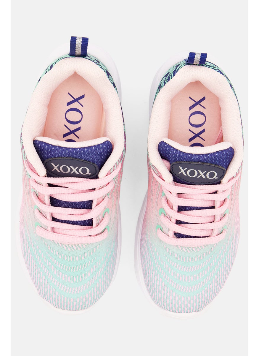 XOXO - Kids Girl Prowess Lace Up Casual Shoes, Pink - Image 1