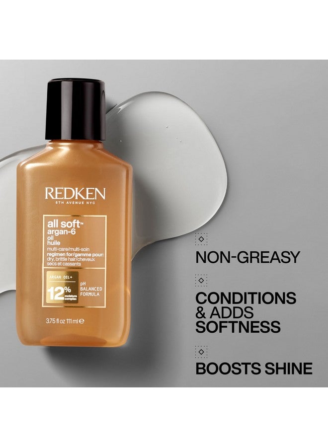 Redken All Soft Argan Oil Treatment For Dry Hair - Moisturizing Hair Oil, Deeply Conditions Hair, Adds Softness & Shine - Image 2