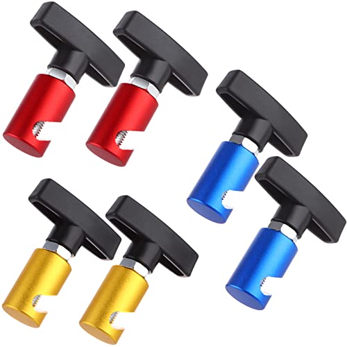 Oppaxf 6 PCS Car Hood Prop Struts Clamp Lift Support Retaining Clip Rod Retaining Holder Tool Yellow Blue and Red - Image 1