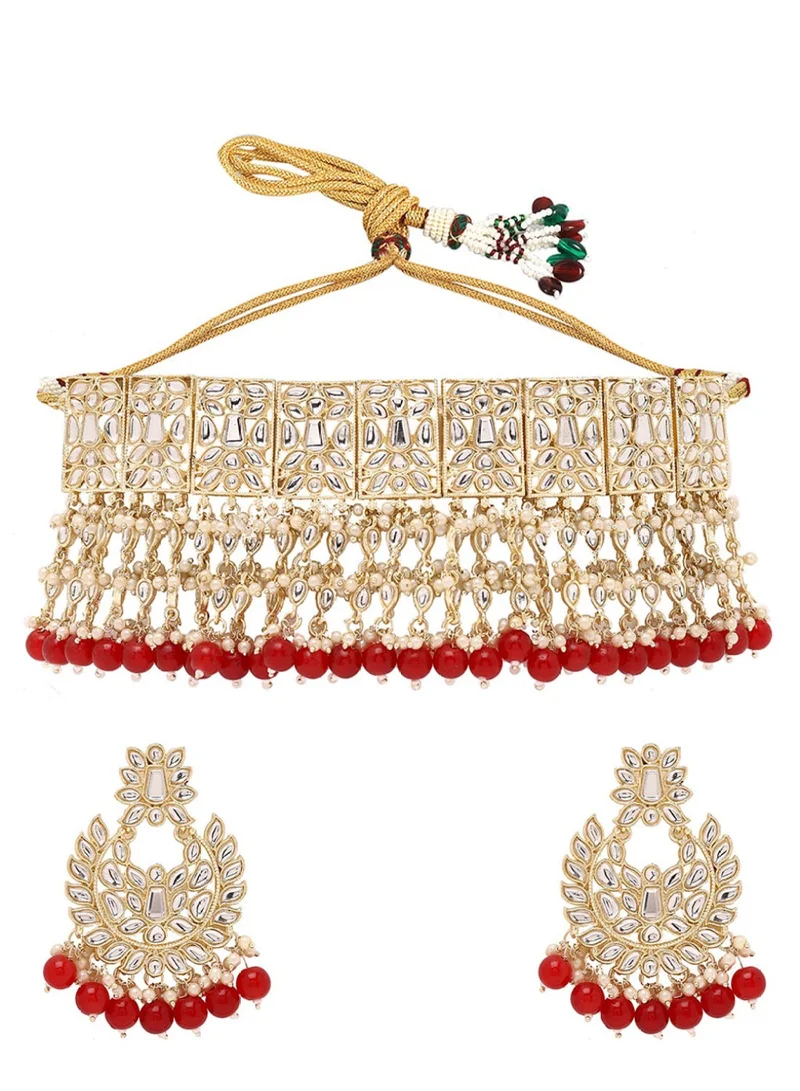 Priyaasi Kundan Stone Studded Jewellery Set