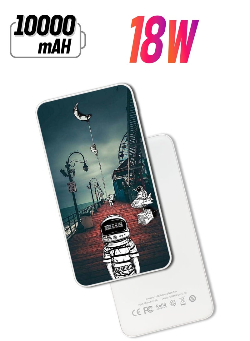 Theodor 10,000 mAh Super Fast Charging Ultra Compact Power Bank with Quick Charge & Power Delivery, Portable Charger For iPhone and Android Univers - Image 1