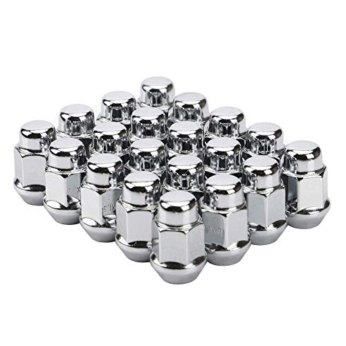 صواميل العجلات 12x15 20 قطعة كروم 12mmx15 مغلقة النهاية شكل الجوز البارز مقعد المخروط 19mm سداسي عجلات ما بعد البيع