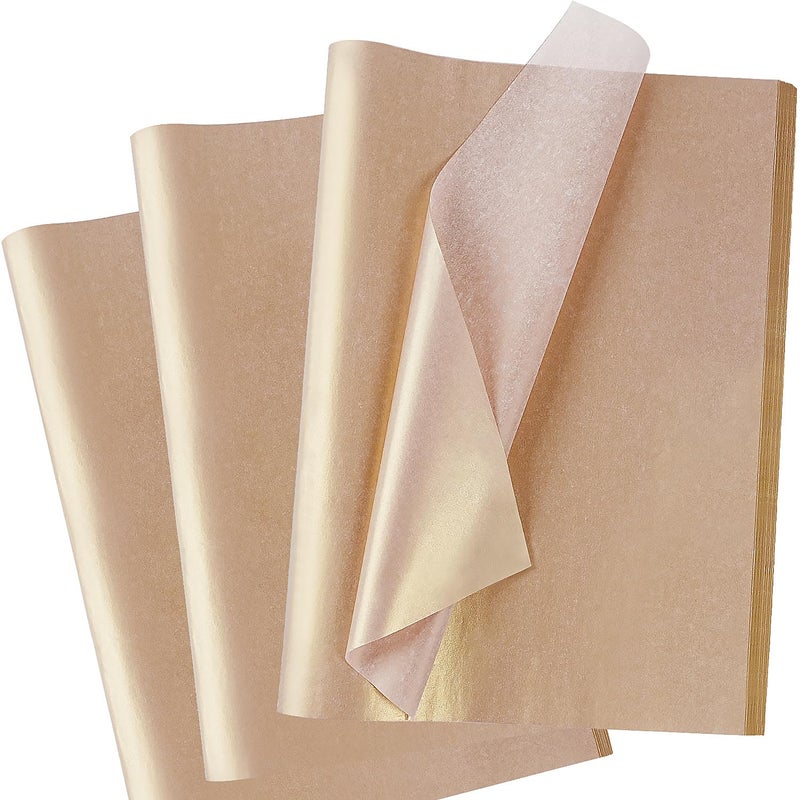 RUIFUN Metallic Rose Gold Tissue Paper 60 Sheets Shiny Rose Gold Tissue Paper Sheets for Gift Bags Crafts Wrapping Gifts Packaging Tissue Paper Bulk for Girls Women Birthday Wedding Baby Shower Party - Image 3