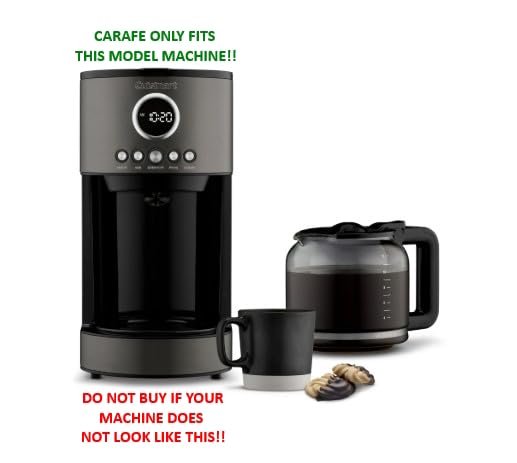 HAKANO Carafe Replacement for the Cuisinart 12-Cup Glass Coffee Carafe Model DCC-1220BKSWM ONLY - Black Handle/Lid - Image 3