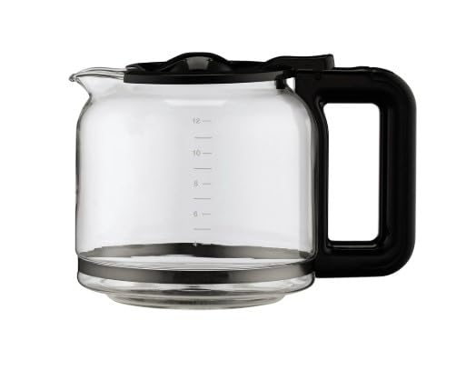 HAKANO Carafe Replacement for the Cuisinart 12-Cup Glass Coffee Carafe Model DCC-1220BKSWM ONLY - Black Handle/Lid - Image 5