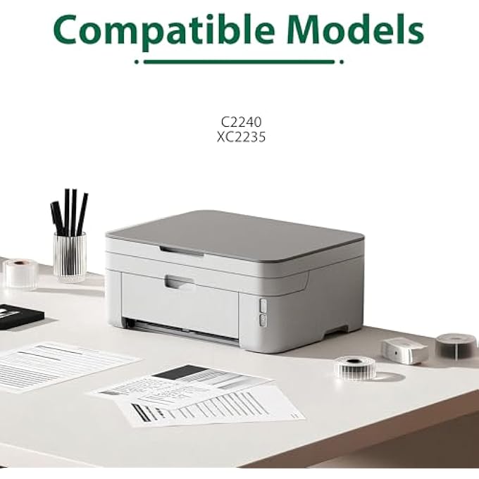 C2240 XC2235 TONER CARTRIDGE 4-PACK REPLACEMENT FOR LEXMARK C2240 TONER 24B7157 24B7154 24B7155 24B7156 COMPATIBLE WITH C2240 XC2235 PRINTER TONER, 4-COLOR BLACK CYAN MAGENTA YELLOW - Image 3