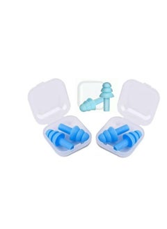 Medical Grade Soft Silicone Earplugs for Noise Reduction, Sleeping, Meditation, Studying, Swimming, and Reusable Travel Earplugs (3 Pairs)