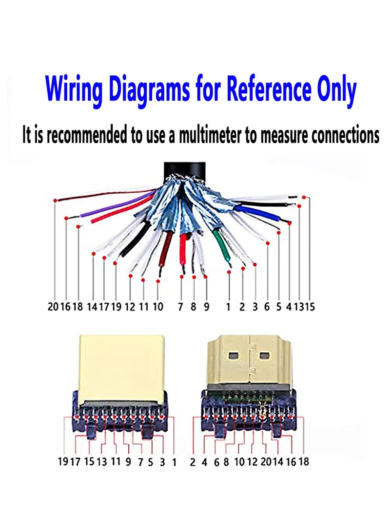 Excefore HDMI Solderless Adapter, 2 Pack Gold Plated HDMI Extension Cable Connector, Signals Terminal Breakout Board Free Welding Connector with Plastic Cover Screwdriver - Image 5