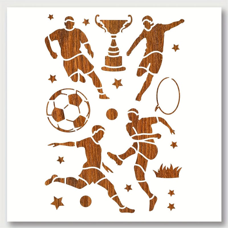 Football Player Template Stencil 11.7x8.3 Inch Reusable for Painting Craft - Image 5