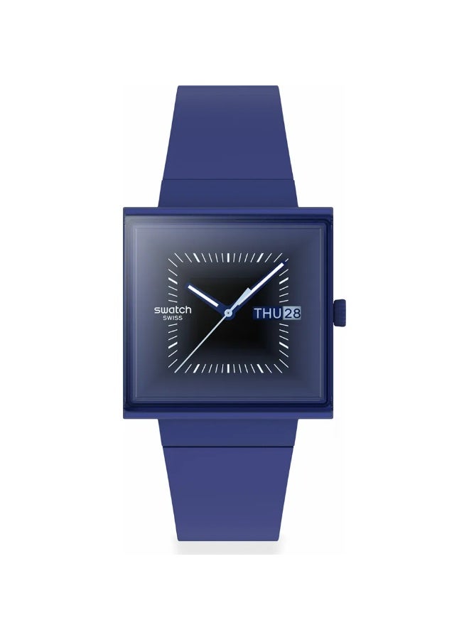 Swatch What If - Square SO34N700 Squarely Blacklight Watch - Image 1