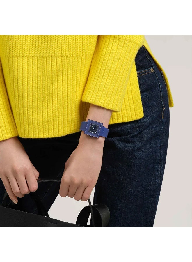 Swatch What If - Square SO34N700 Squarely Blacklight Watch - Image 3