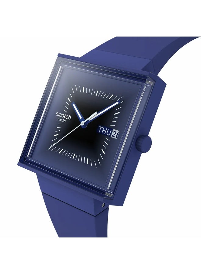 Swatch What If - Square SO34N700 Squarely Blacklight Watch - Image 5
