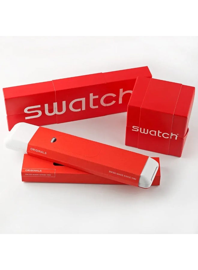 Swatch What If - Square SO34N700 Squarely Blacklight Watch - Image 4