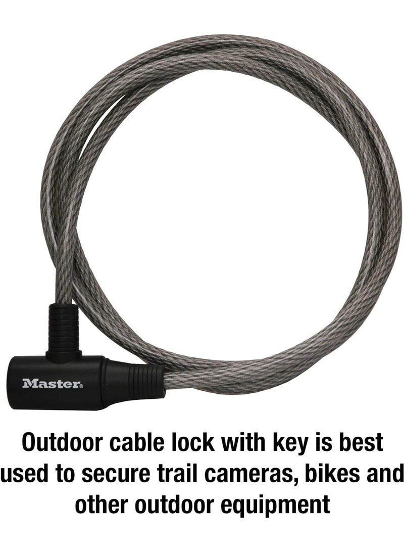 Master Lock Master Lock Cable Lock, Keyed Bike Lock, 6 ft. Long, 8154DPF  - Image 2