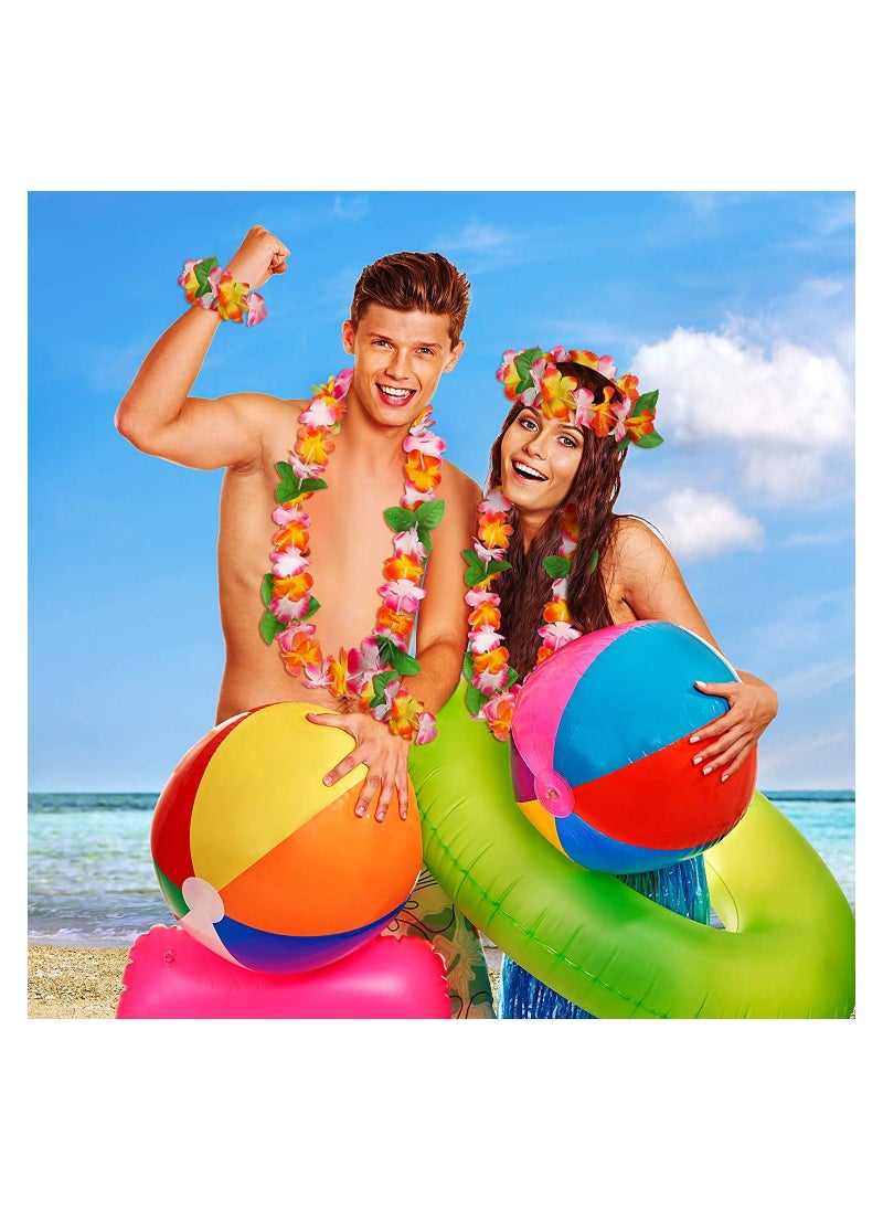 SYOSI Hawaiian Leis Luau Party Favours Tropical Flower with Pineapple Sunglasses for Kids or Adults Summer Beach Vacation Theme Decorations Birthday Party 10 Pcs  - Image 2