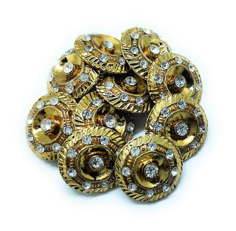 Generic Metal Round Shape Coat Buttons (Golden - 2Cm)