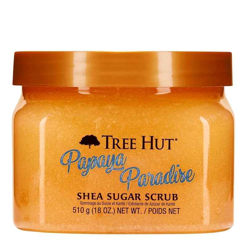 Treehut Papaya Paradise Shea Sugar Scrub, Exfoliating, Hydrating & Moisturizing Body Scrub with Shea Butter & Nourishing Essential Oils, Smooth & Soften Skin, 18 oz - Image 1