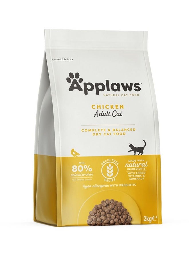 Applaws Adult Dry Cat Food with Chicken 2kg– Grain Free, High Protein Nutrition