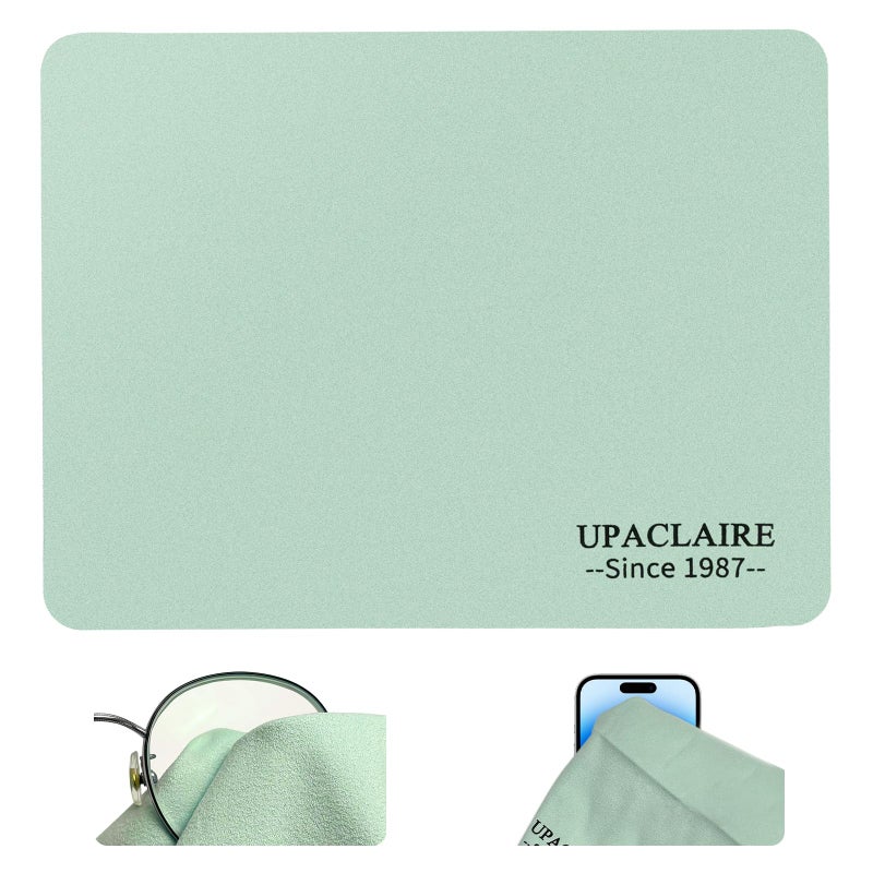 Suede Eyeglass Cloth 8 X 10 Extra Large Cleaning Cloth Washable Durable UltraFine HighTech Premium Material for Eyeglasses Lenses Electronics and Screens