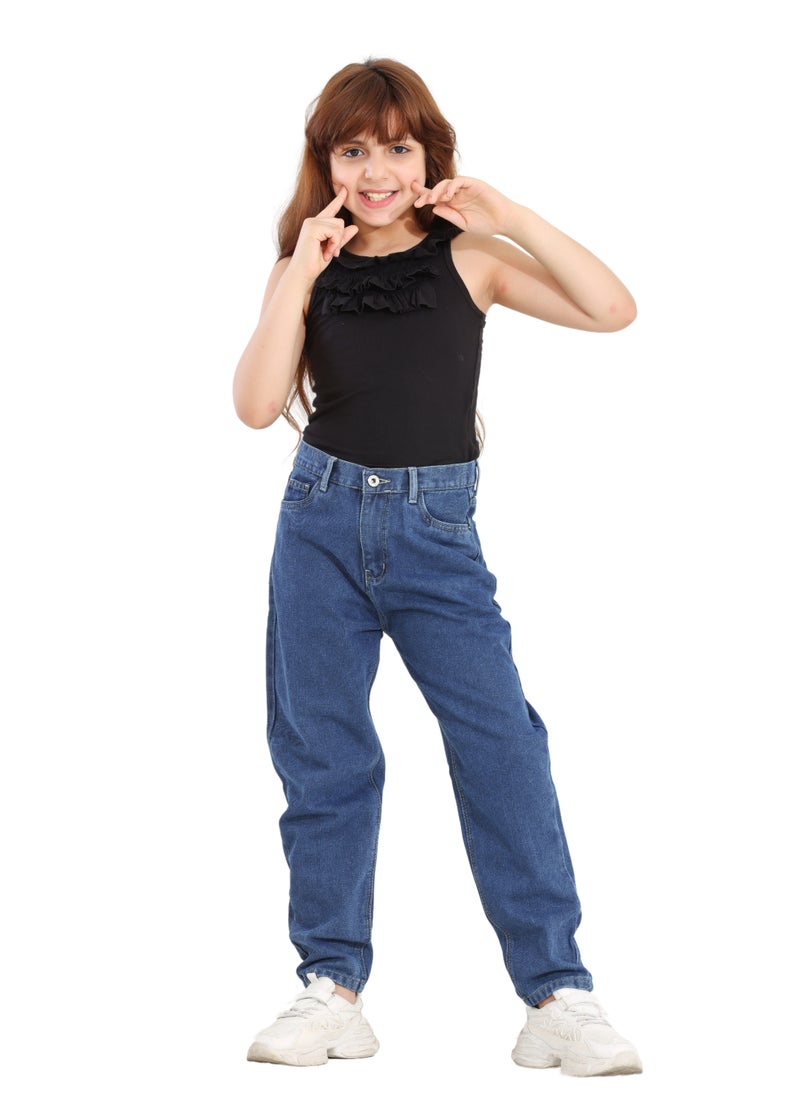 JBS DENIM - Girls' blue boyfriend jeans - Image 1