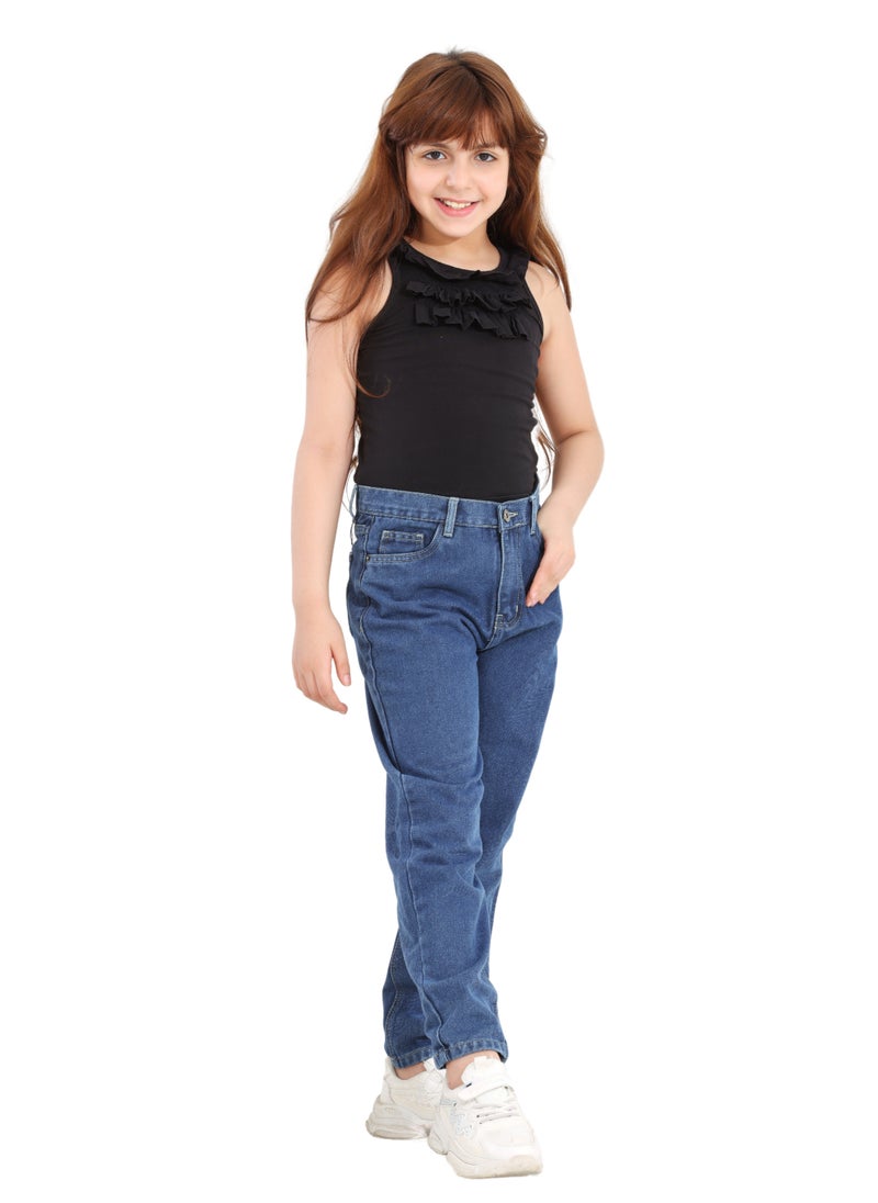 JBS DENIM - Girls' blue boyfriend jeans - Image 1