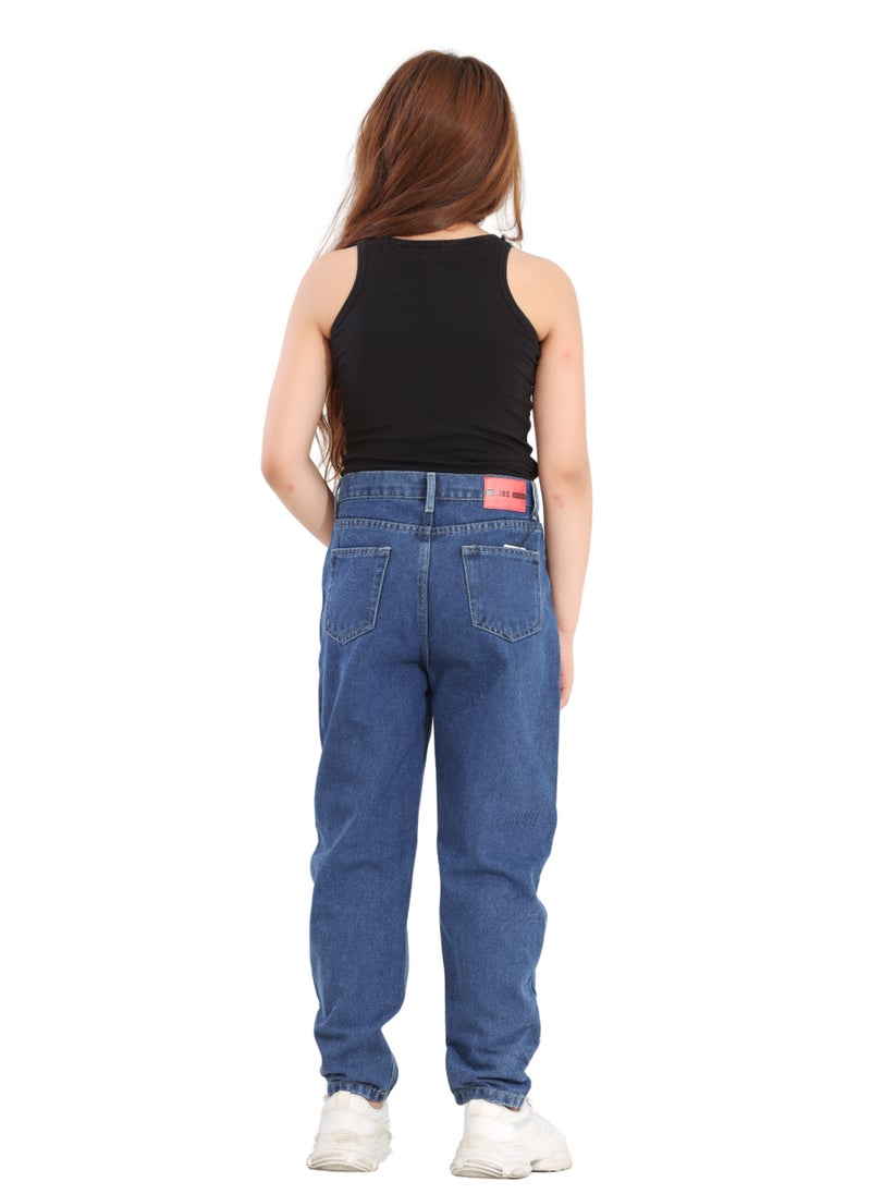 JBS DENIM - Girls' blue boyfriend jeans - Image 1