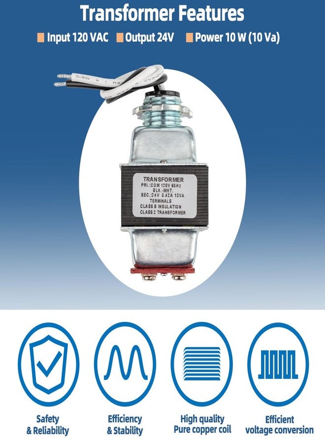 Sconva 4010 Humidifier Transformer Compatible with Aprilaire 400 550 550A 558 560 560A 568 600 Humidifiers, 110V to 24V Transformer 10VA for Humidifier Controller Replacement Parts GP-LT240V420T - Image 5