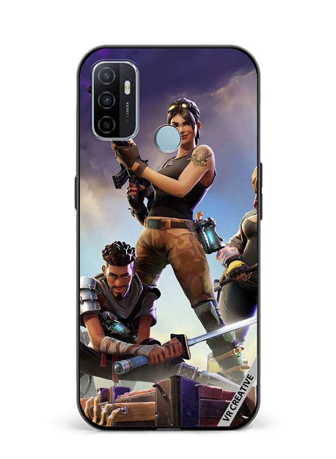 VR CREATIVE Protective Case Cover For Oppo A53 Fortnite Design Multicolour - Image 1