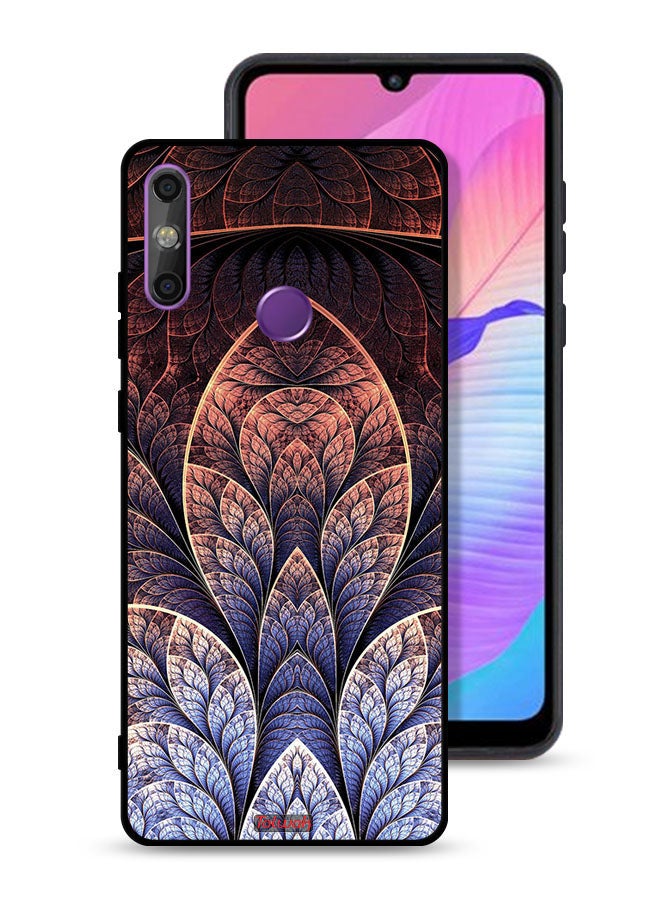 Tolwak Huawei Enjoy 20e Protective Case Cover Floral Fractal Abstract - Image 1