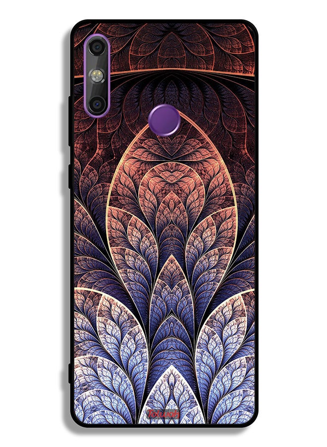 Tolwak Huawei Enjoy 20e Protective Case Cover Floral Fractal Abstract - Image 2