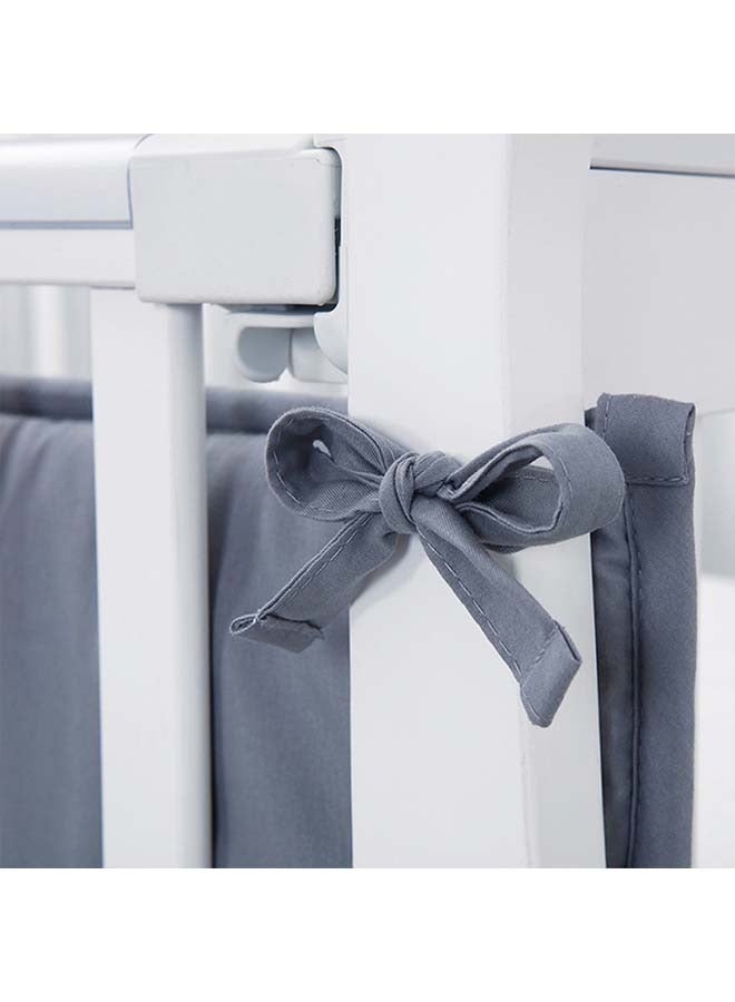 Yoawllty 4 Pieces Baby Crib Liner Protector, Breathable Crib Pads Thick Padding, Machine Washable Nursery Bed Essential Crib Bumper Protector Pads (Grey) - Image 5