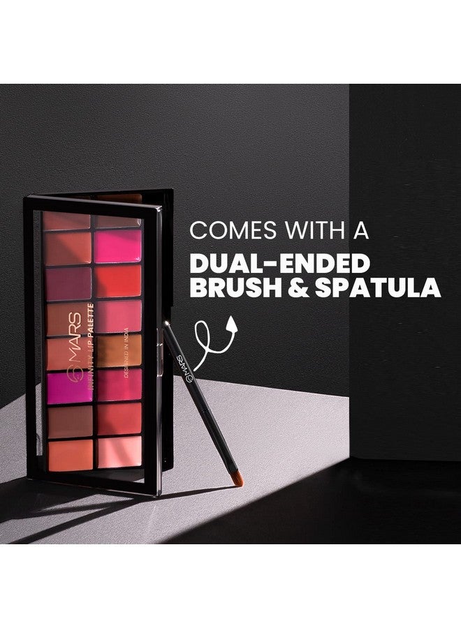 Mars Infinity Lip Palette | Demi Matte | 16 Colors To Infinte Lipstick Colors | Free Spatula Cum Applicator (36.0 Gm) (02-Multicolor) - Image 2