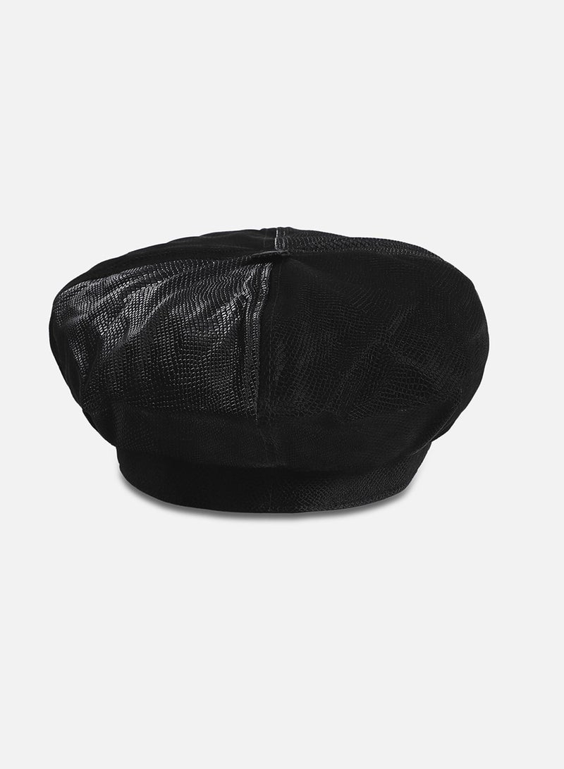 Haute Sauce Pebbled Bakerboy Hat - Black  - Image 2