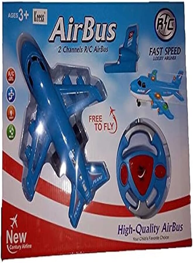 RTC Children Remote Control Airbus Model with 2 Channels, Light and Music