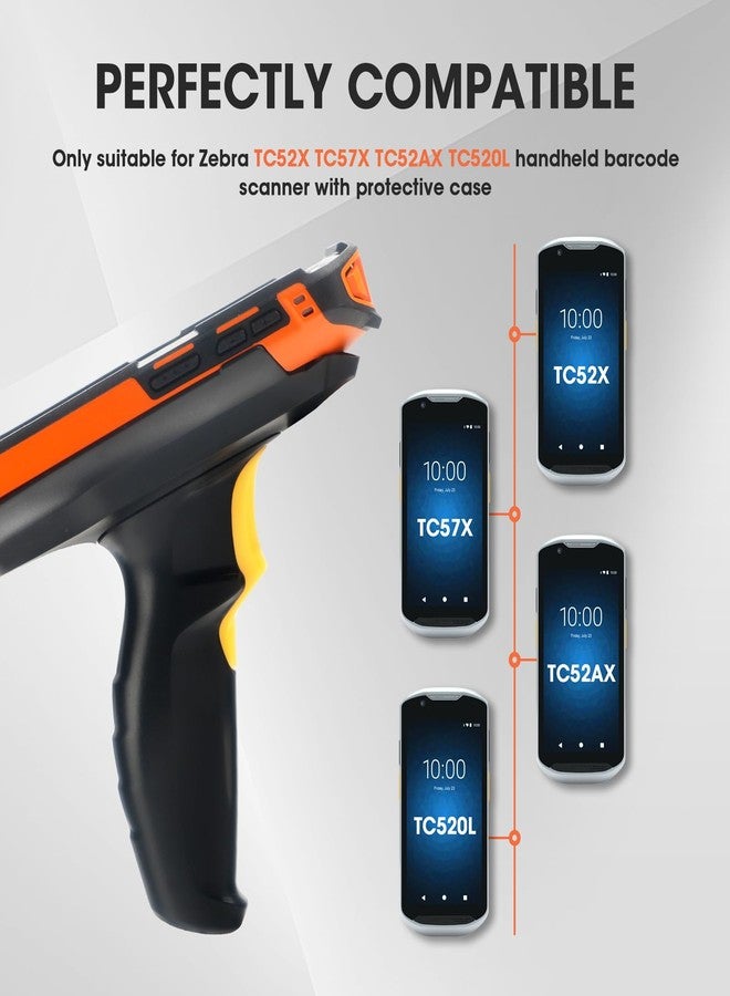 CARPSDZY TC52X Scan Trigger Handle for Zebra TC52X TC57X TC52AX TC520L Handheld Barcode Scanner Mobile Computer, Must be Used with TC5X Series (SG-TC5X-EXO1-01) Protective Case - Image 2