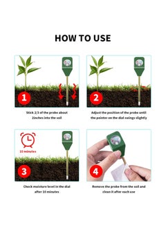 SYOSI Soil Moisture Meter, Green House Hygrometer Moisture Sensor for Garden, Farm, Lawn Plants, Soil Moisture Testers Indoor & Outdoor, 3-in-1 Soil PH Tester, Plant Soil Testing Kit, Soil PH Meter  - Image 4