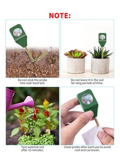 SYOSI Soil Moisture Meter, Green House Hygrometer Moisture Sensor for Garden, Farm, Lawn Plants, Soil Moisture Testers Indoor & Outdoor, 3-in-1 Soil PH Tester, Plant Soil Testing Kit, Soil PH Meter  - Image 5
