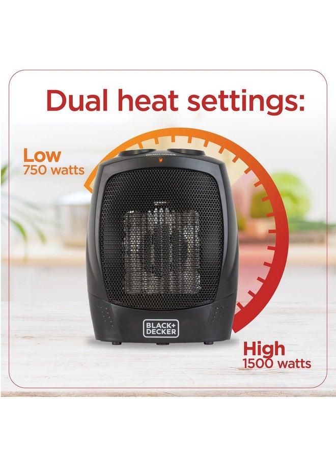 BLACK+DECKER BLACK+DECKER Portable Space Heater, Room Space Heater with Carry Handle for Easy Transport  - Image 2
