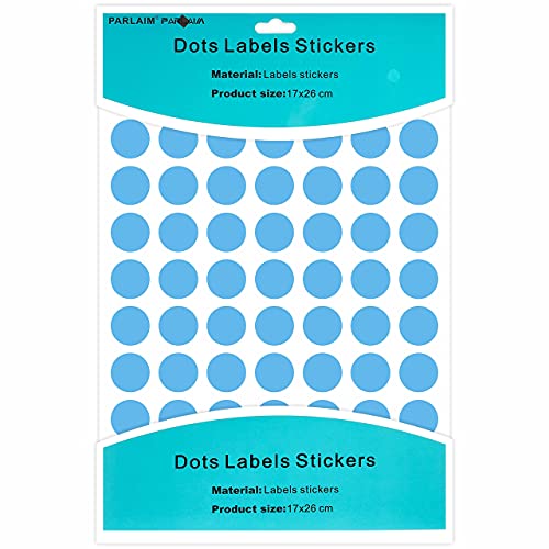 PARLAIM 1050 PCS 3/4 Inch Light Blue Dot Stickers, 15 Sheets, 0.75" Round Color Coding Circle Sticker Labels - Image 2