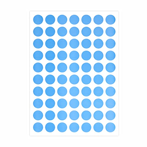 PARLAIM 1050 PCS 3/4 Inch Light Blue Dot Stickers, 15 Sheets, 0.75" Round Color Coding Circle Sticker Labels - Image 1