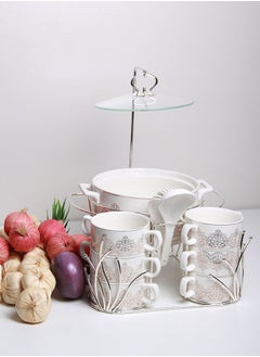 Decorative white/silver