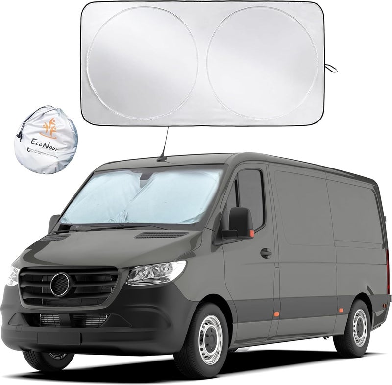 EcoNour Foldable Sunshade for Car Windshield | Dashboard Shield for Your Vehicle | Auto Window Shades for UV Rays and Sun Screen Protection | XXXX-Large (75 inches x 37 inches) - Image 1