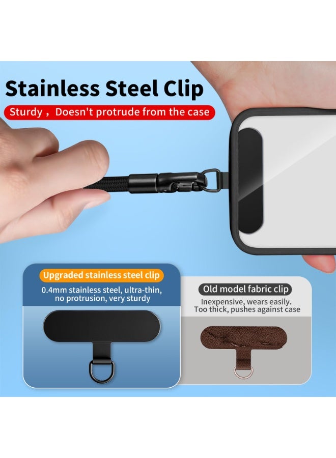 Generic Hand Wrist Strap Lanyard, Universal Cell Phone Multifuctional Patch Lanyards, Phone Wristlet, Phone Hand Lanyard, Phone Charm, Keychain (Black)  - Image 5