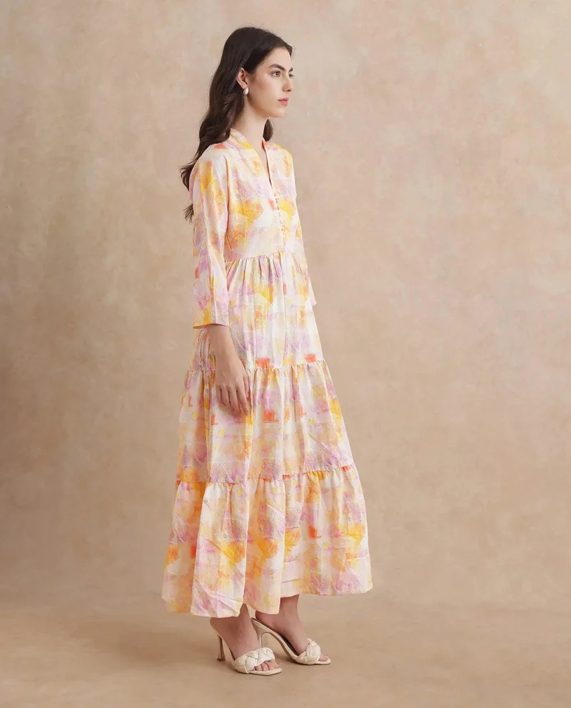 Rareism Women's Printed Tier Dress