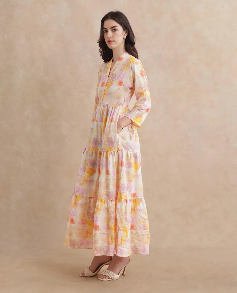 Rareism Women's Printed Tier Dress